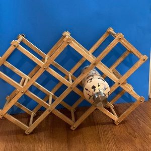 Wooden, Foldable Wine Bottle Holder (8-10 bottles)